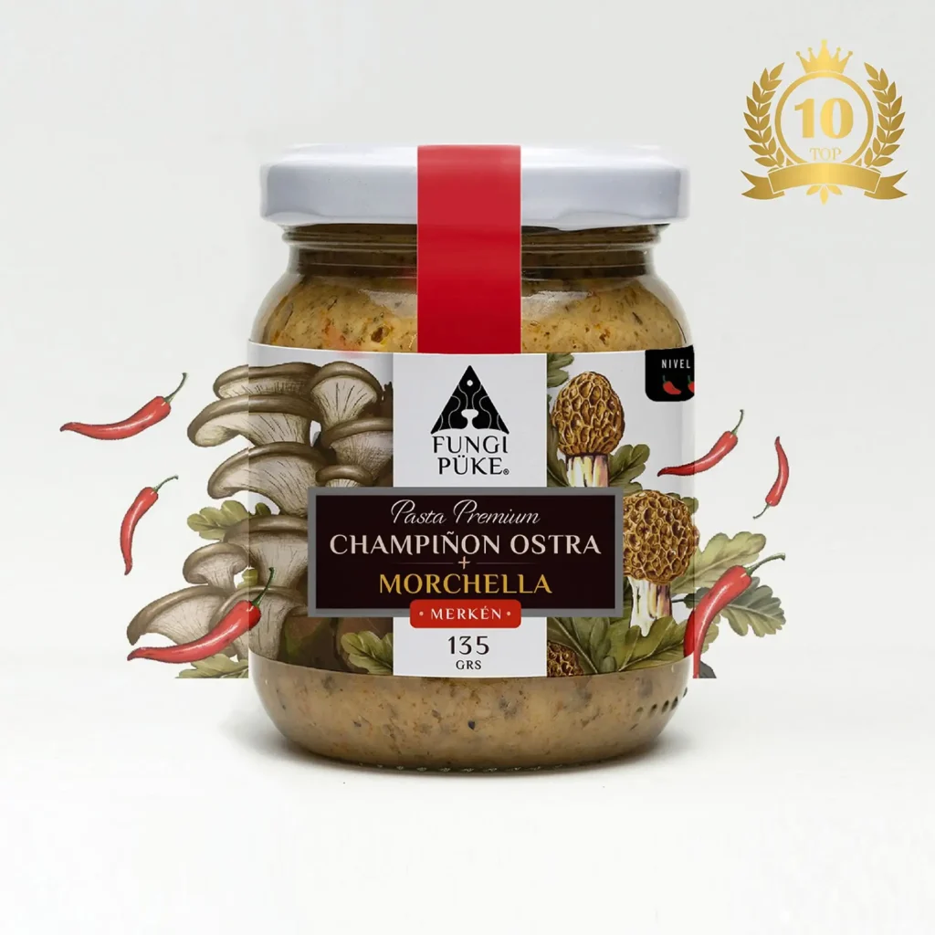 Pasta de Hongos de champiñón ostra y morchellas con un toque de merkén